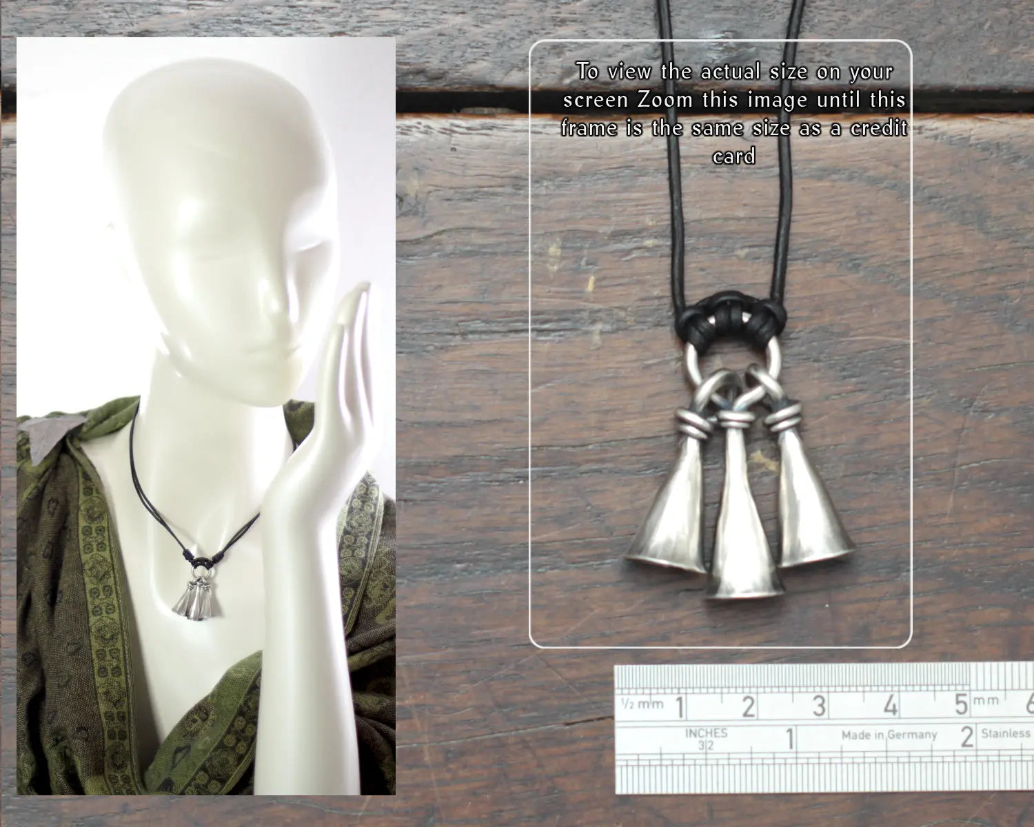 Silver hot sale bell necklace